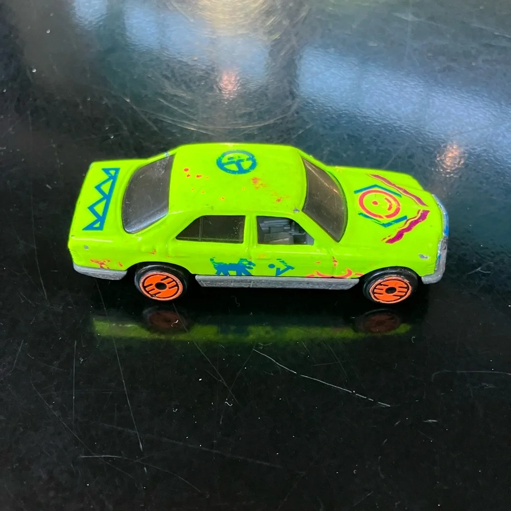 Vintage Hot Wheels 1981 Neon Yellow Mercedes Car